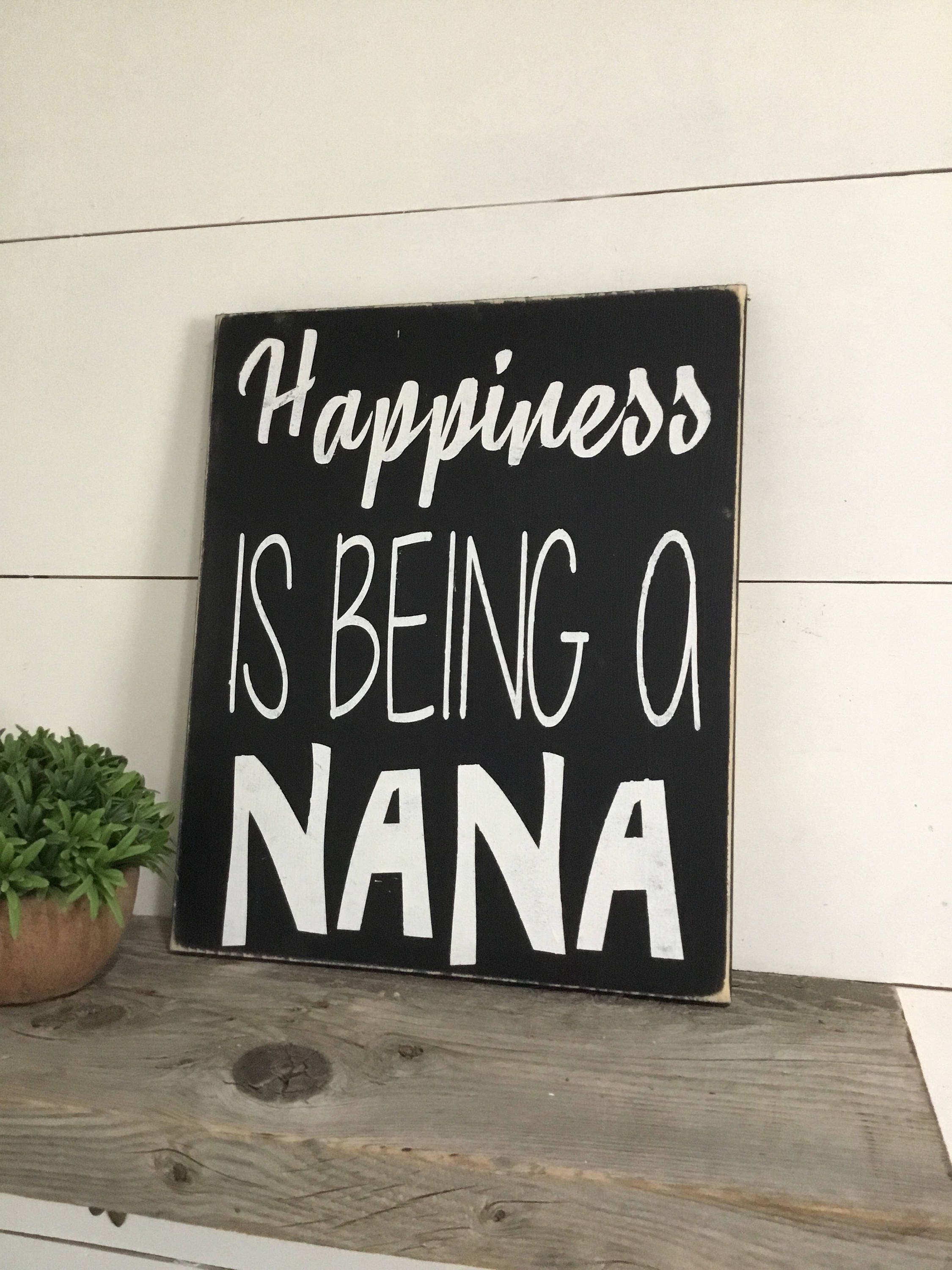 Gift for Nana . Gift for Grandma Happiness is being a Nana Etsy