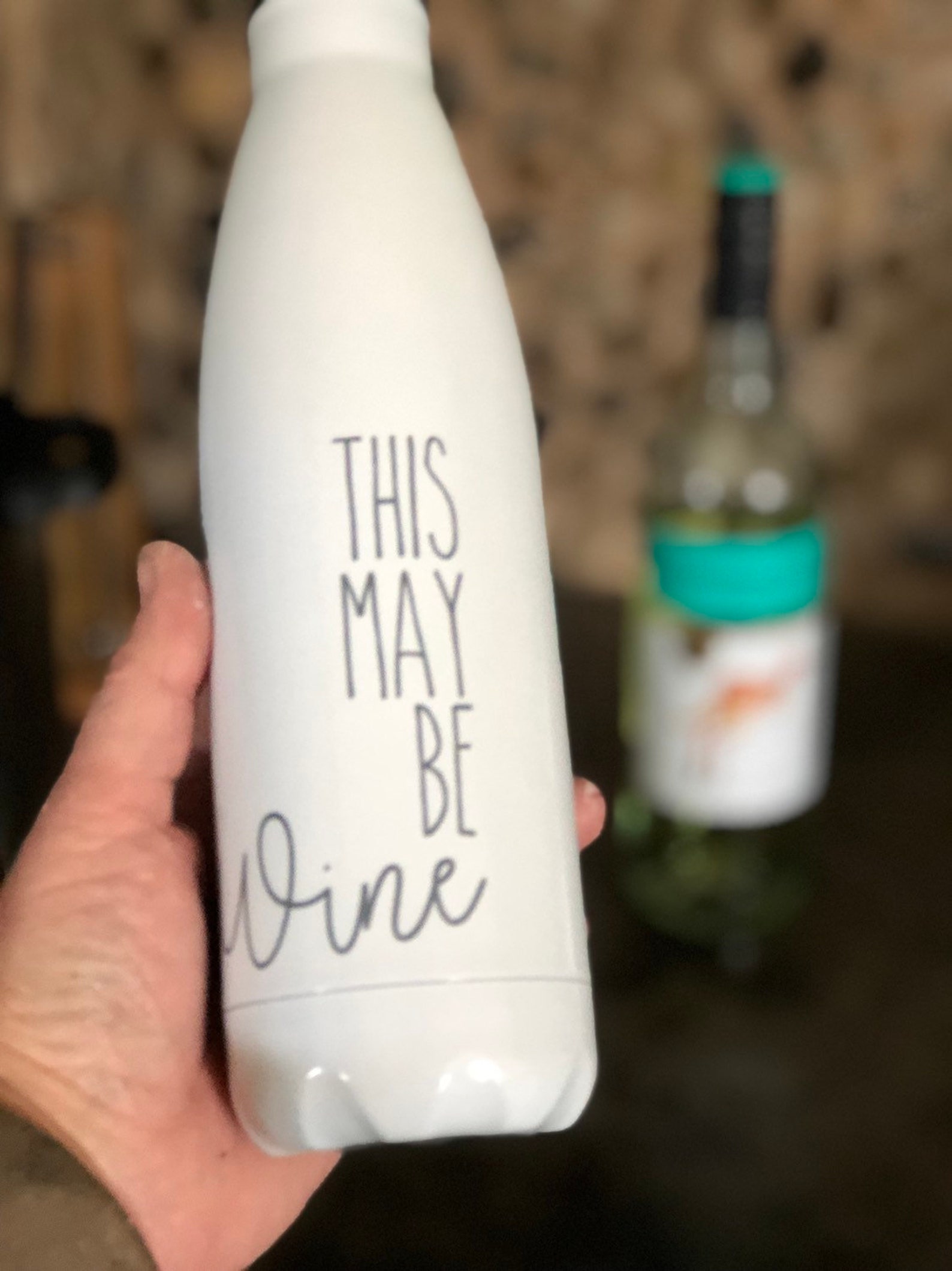 This May Be Wine Water Bottle Wine Water bottle Bridal | Etsy