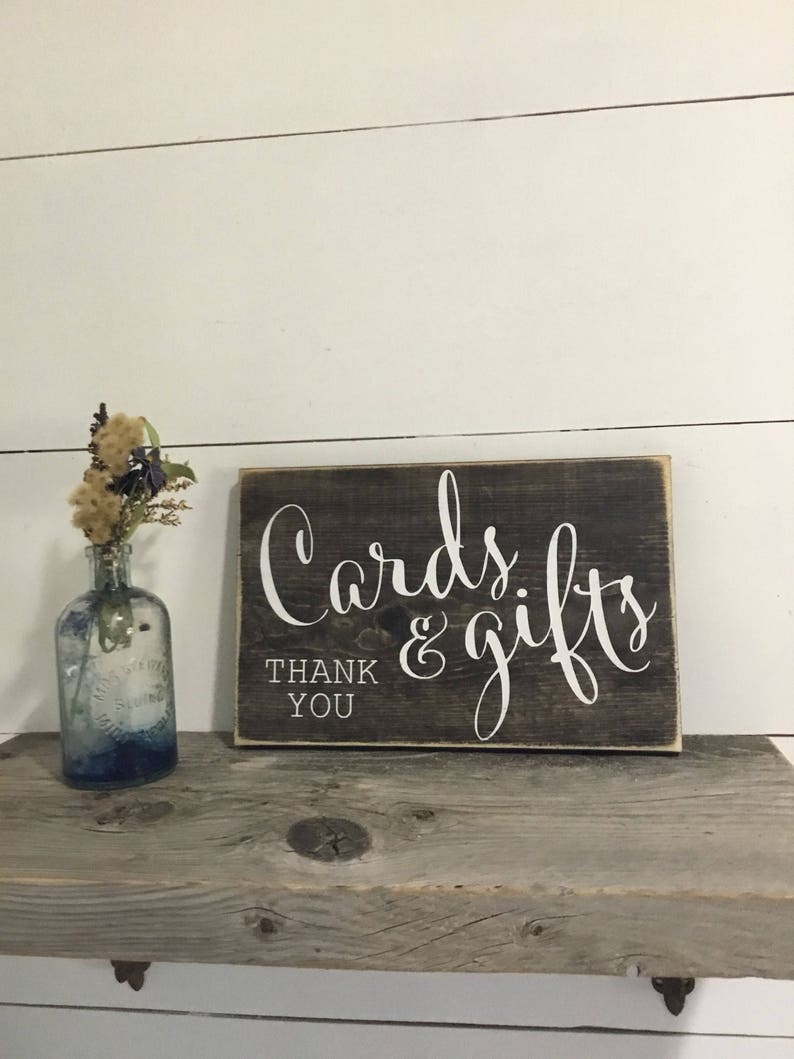 Wedding Cards and Gifts Sign Wood Wedding Sign Wedding Reception Sign Rustic Wedding Sign Wedding Signs Wedding Gift Table Sign image 2