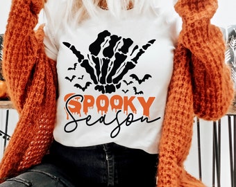 Spooky Season Halloween T-Shirt - Halloween Graphic Tee - Spooky Season Shirt - Fall Shirt for Women - Cute Trendy Halloween Shirt