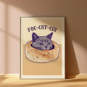 Foc-Cat-Cia-affisch: Rolig kattbrödhuvudtryck