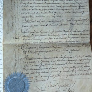 Carta manuscrita del Imperio napoleónico (1810)