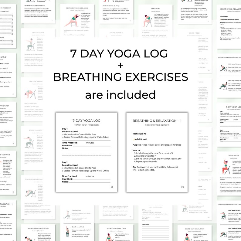Chair yoga PDF for elderly beginners – digital yoga guide