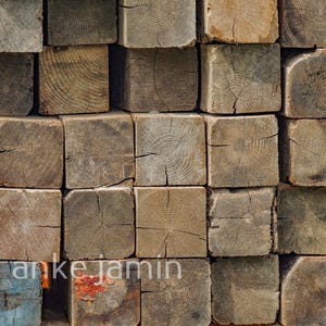 Square Timber Ends Photo Print, Industrial Lumber Photography (Digital Download)