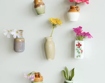 Minimalist Ceramic Vase Fridge Magnets - Modern Decorative Magnets for Kitchen, Fridge and Office
