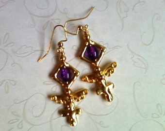 Gold and Purple Earrings (1936)