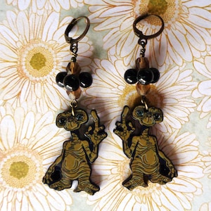 E.T. Extraterrestrial Alien Boho Earrings (10838)