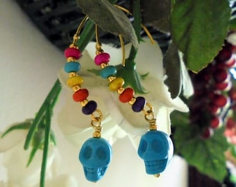 Multicolor Skull Earrings (2604)