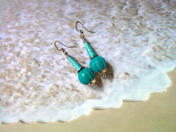 Aqua blue best sale earrings