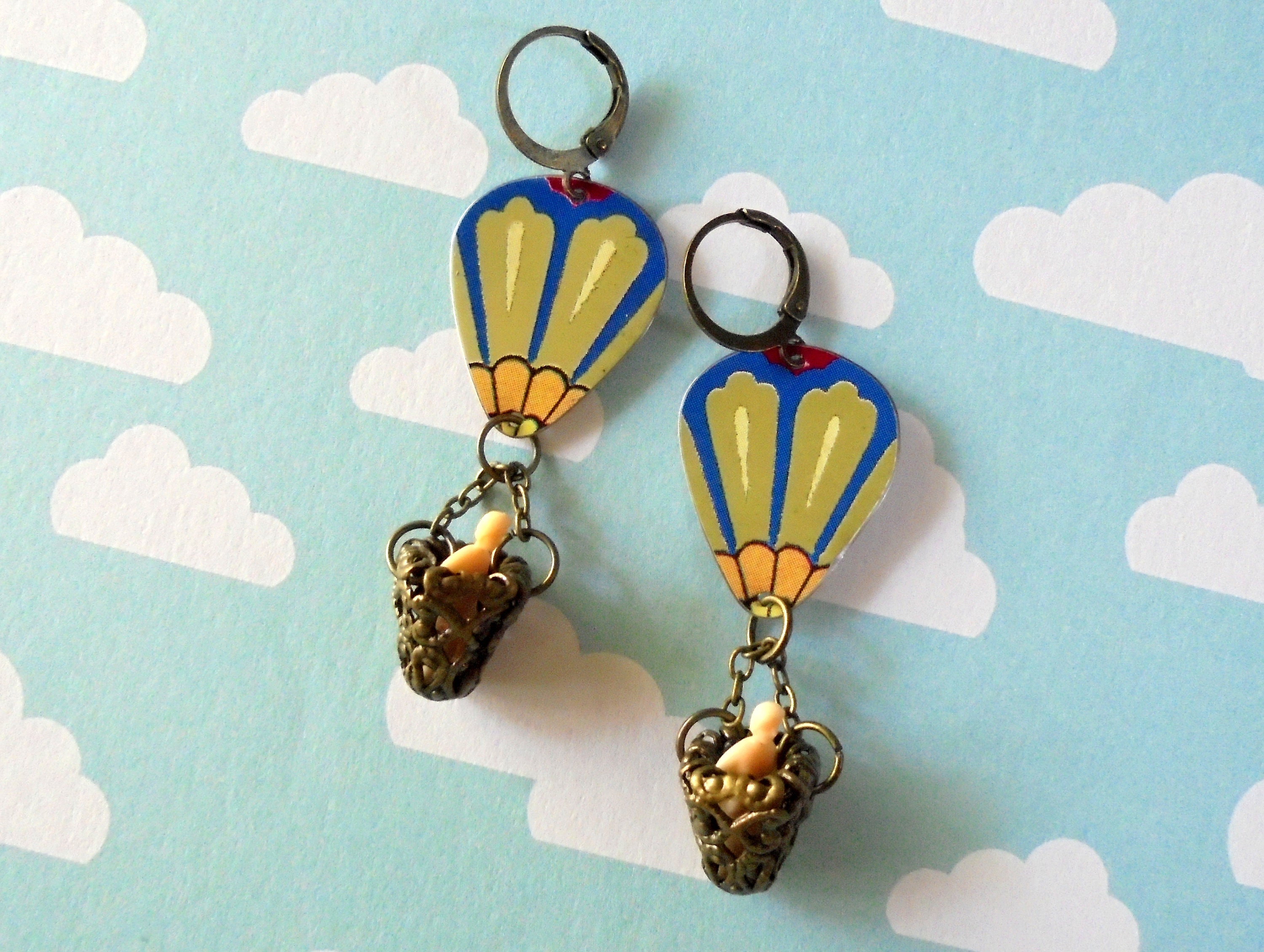 Hot Air Balloon Earrings Come Fly with Me Earrings 5205 Etsy