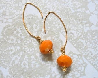 Tangerine and Gold Earrings (2963)