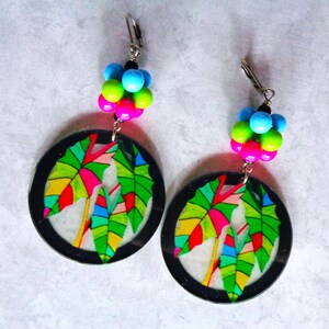 Colorful Leaf Boho Earrings (10839)