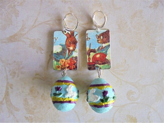 Outsider style painting Bunny-Eared Easter Egg Outsider style painting Bunny-Eared Easter Egg