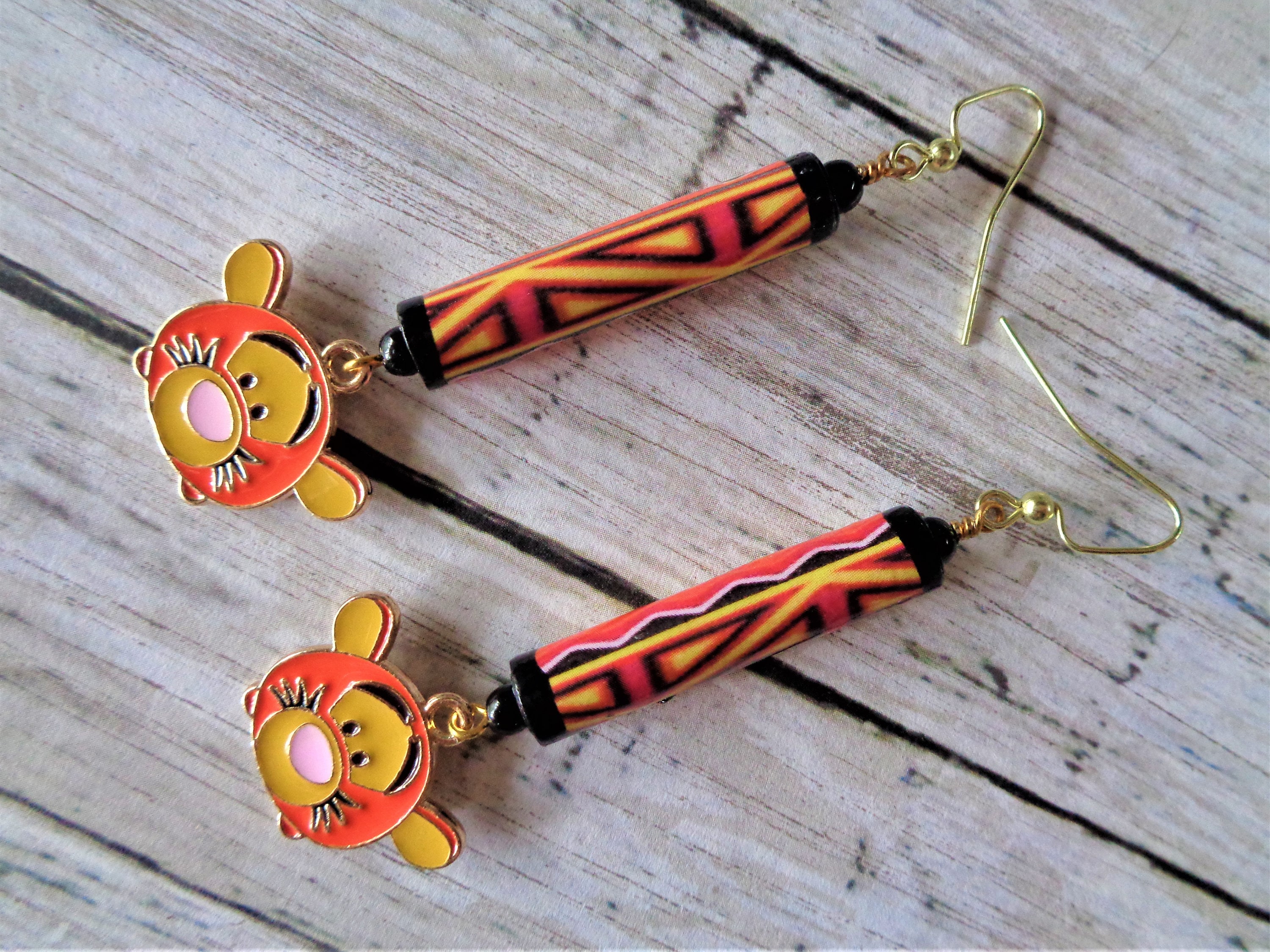 アクセサリー TI タイガーイヤリング (7573) - Etsy 日本