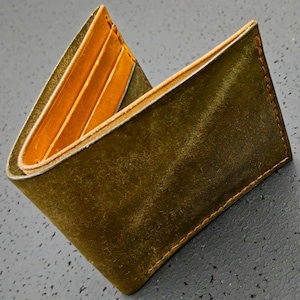 Cartera de piel plegable 100% hecha a mano con piel Buttero y Badalassi Carlo Pueblo