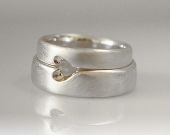 Paare-Ring-Set - handgemachte reines Silber Liebhaber RING SET - Trauringe - Bague De Mariage-passende Eheringe-seine und ihre Versprechen Ringe