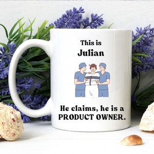 Overwhelmed Sarcastic Product Owner Mug with Personalized Name | Agile Backlog Humor, Scrum Team Coffee Mug