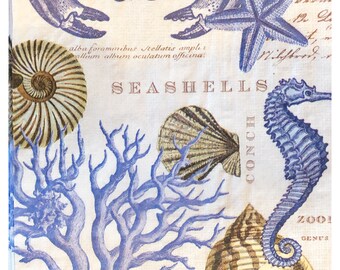 Sea Life Napkins Etsy