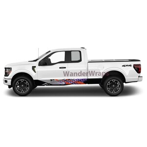 Racing Purple O Rocker Panel Graphic Decal Kit (Left Right Sides) High Quality Vinyl for Trucks & SUVs