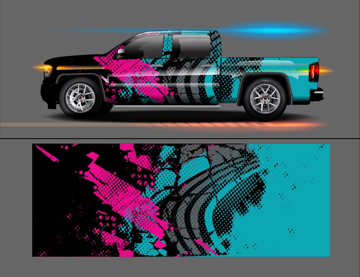 Race Car Livery Wrap Design: Zero Gravity Editable Colors (EPS, PDF ...