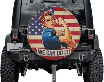 We Can Do It Spare Tire Cover – Rosie the Riveter, Waterproof Protector