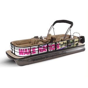 Pontoon Boat Wrap Decal Kit: Weatherproof Vinyl Graphics, DIY Install