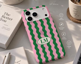 Custom Monogram iPhone Case, Phone Cover, Dual Layer Protective Case