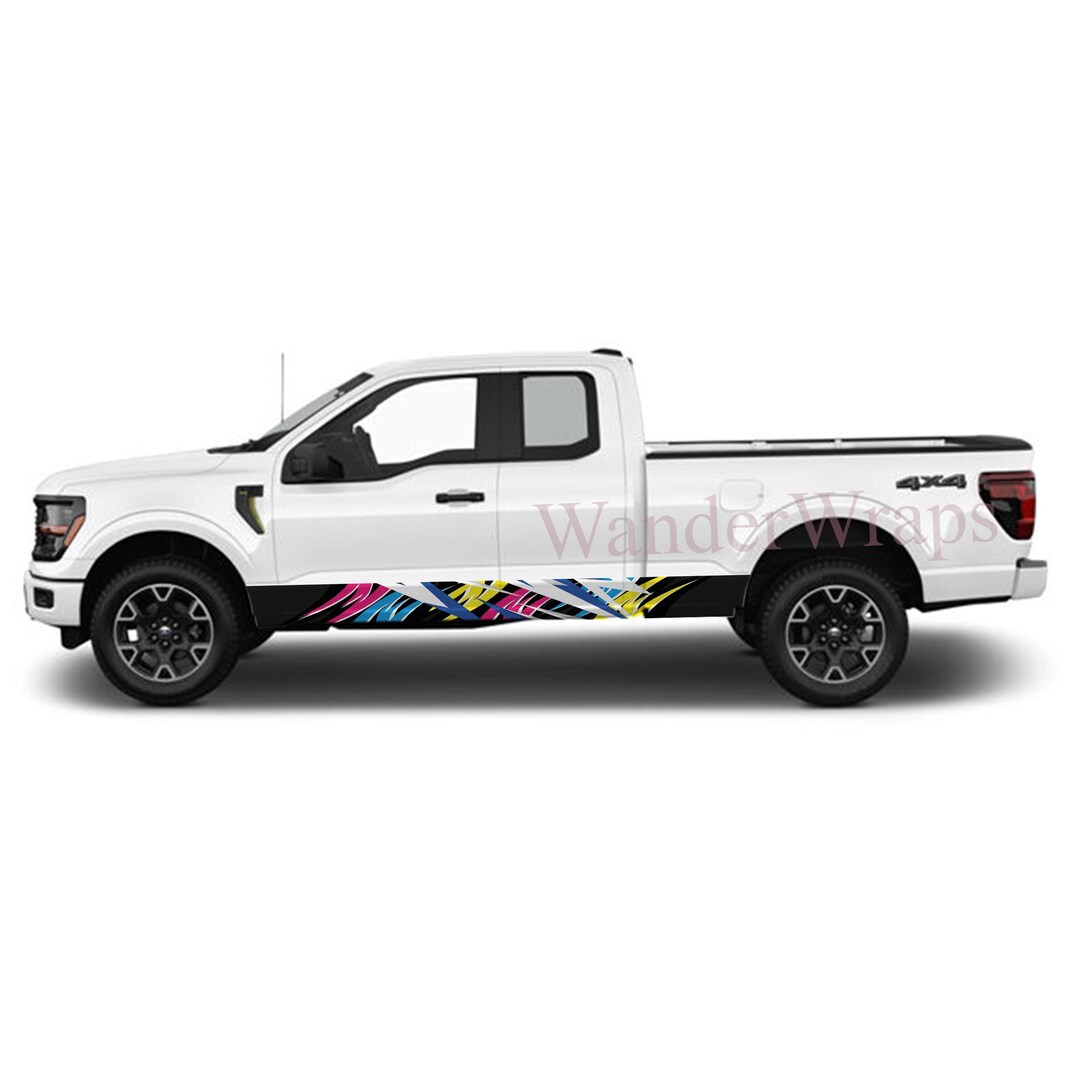 Racing Abstract Rocker Panel Graphic Decal Kit (left Right Sides) High ...