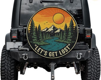 Let's Get Lost Spare Tire Cover – Waterproof UV Resistant Protector with Camera Hole