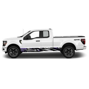 Sport Purple Rocker Panel Graphic Decal Kit for Trucks & SUVs