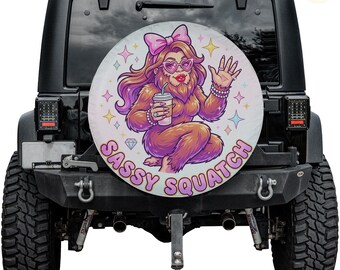Sassy Squatch Spare Tire Cover – Waterproof UV Resistant Protector with Camera Hole