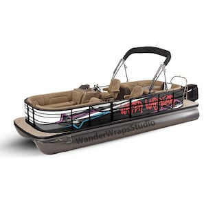 Pontoon Boat Wrap Decal Kit: Weatherproof Vinyl Graphics, DIY Install