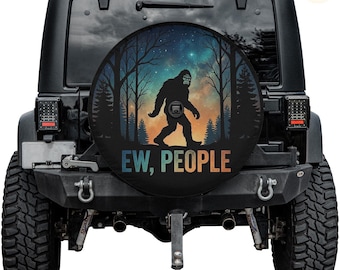 Big Foot Ew People Spare Tire Cover – Waterproof UV Resistant Protector with Camera Hole