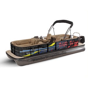 Pontoon Boat Wrap Decal Kit: Weatherproof Vinyl Graphics, DIY Install