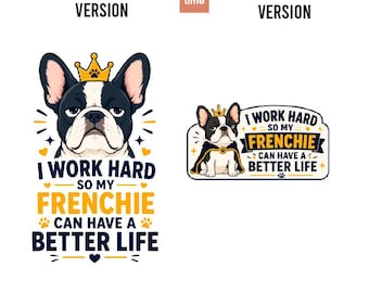 Frenchie SVG | Bouledogue français en téléchargement numérique | Citation drôle de chien | Cricut Silhouette couper fichier PNG DXF