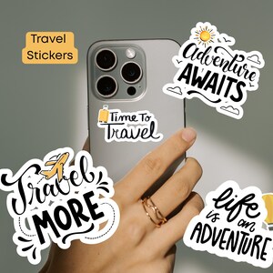 Travel Stickers Wanderlust Sticker Set Scrapbooking Laptop Stickers Luggage Stickers DIY Scrapbook Supplies Home decor Notebook Stickers