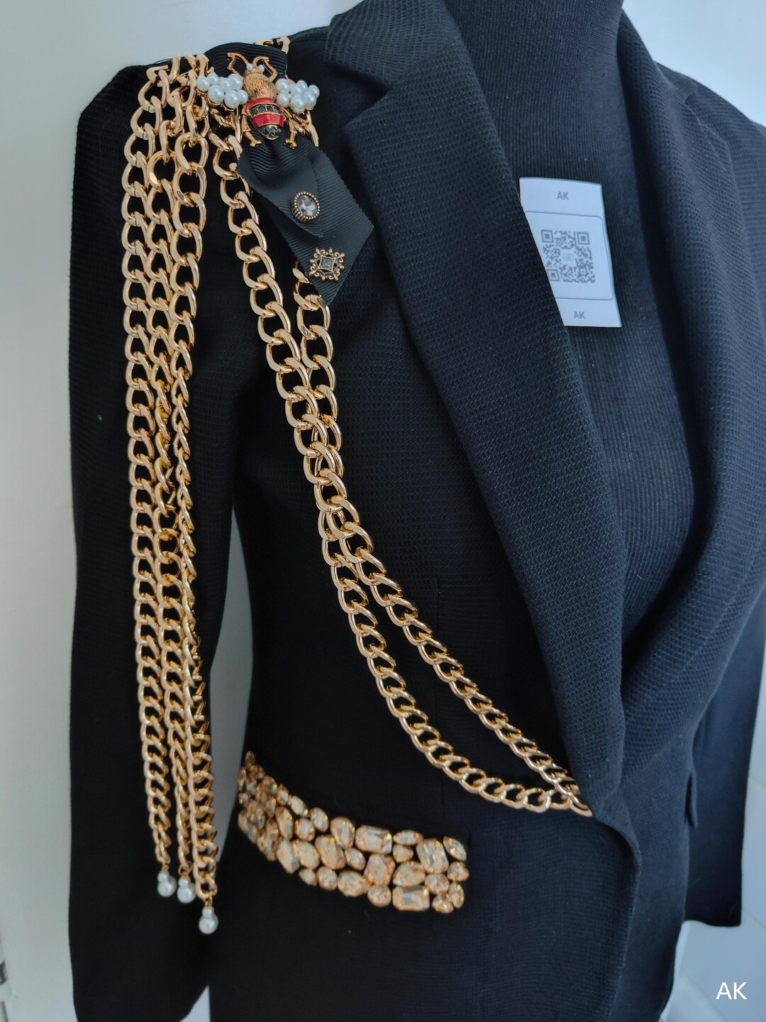 Abstract Black & Gold Jacket 697