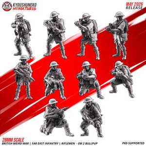 Far East Riflemen EM-2 Bullpup K47 Weird War WW2 Historical Wargaming
