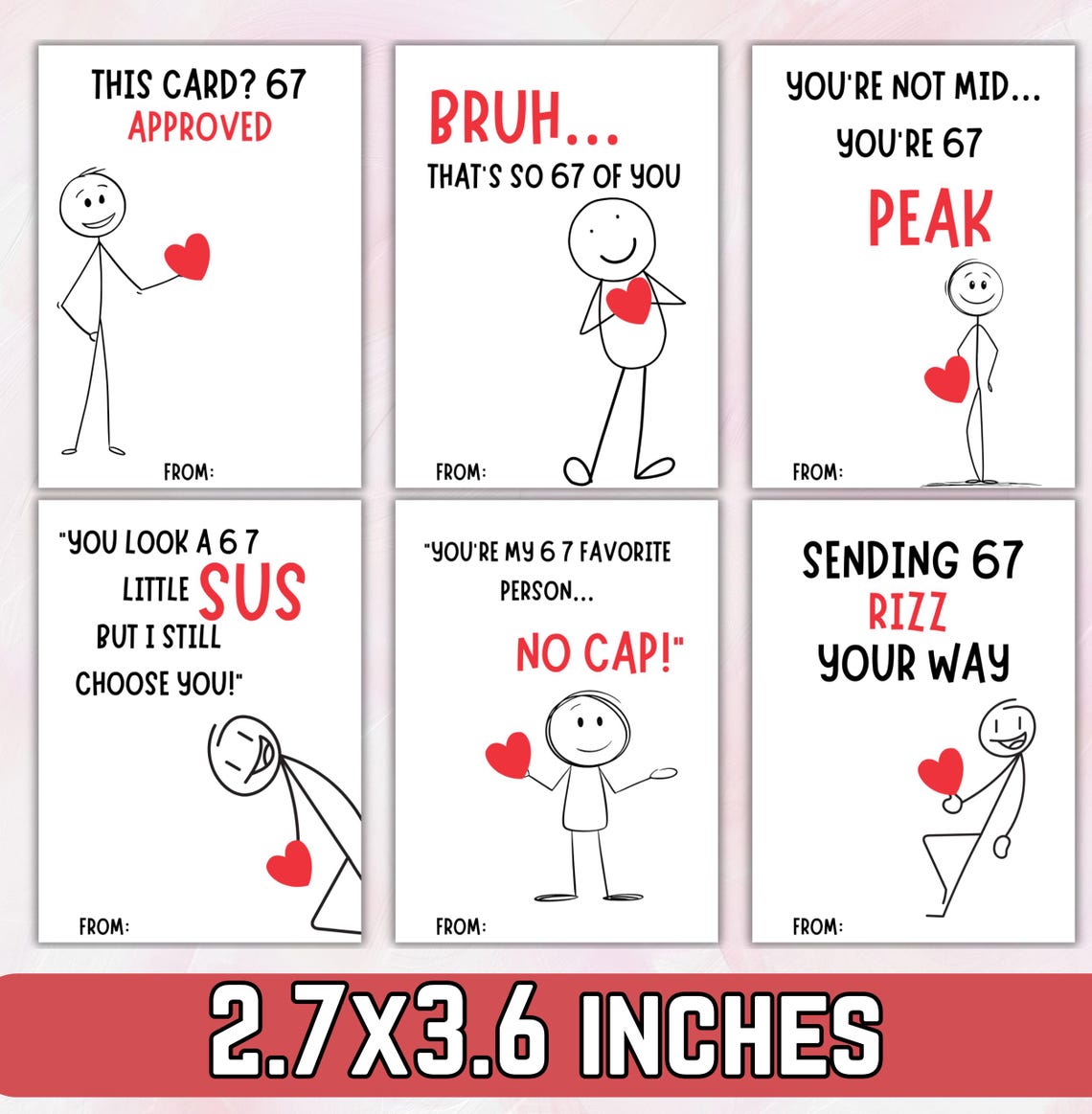 67 Slang Valentine Cards for Kids | Funny Classroom Valentines | Six ...