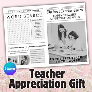 Bestseller Lehrer Wertschätzung Woche Zeitung Vorlage, Blumenstrauß wickeln Lehrer Geschenk, Lehrer Wertschätzung Woche Karte Geschenk, Trendy Geschenk