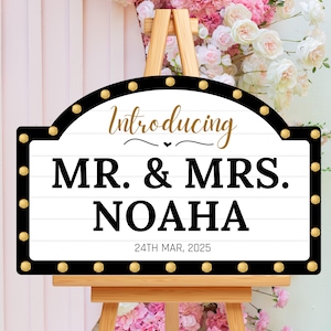 Bestseller Introducing Mr and mrs Wedding Marquee Sign template, Marquee theme, Bar sign, Wedding Bottle Service Sign, Wedding Entrance Sign