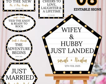 Bestseller Customizable Wedding Marquee Sign template, Wedding Bottle Service Sign,Reception Sign ,Event Entrance Sign,Bridal Party Sign