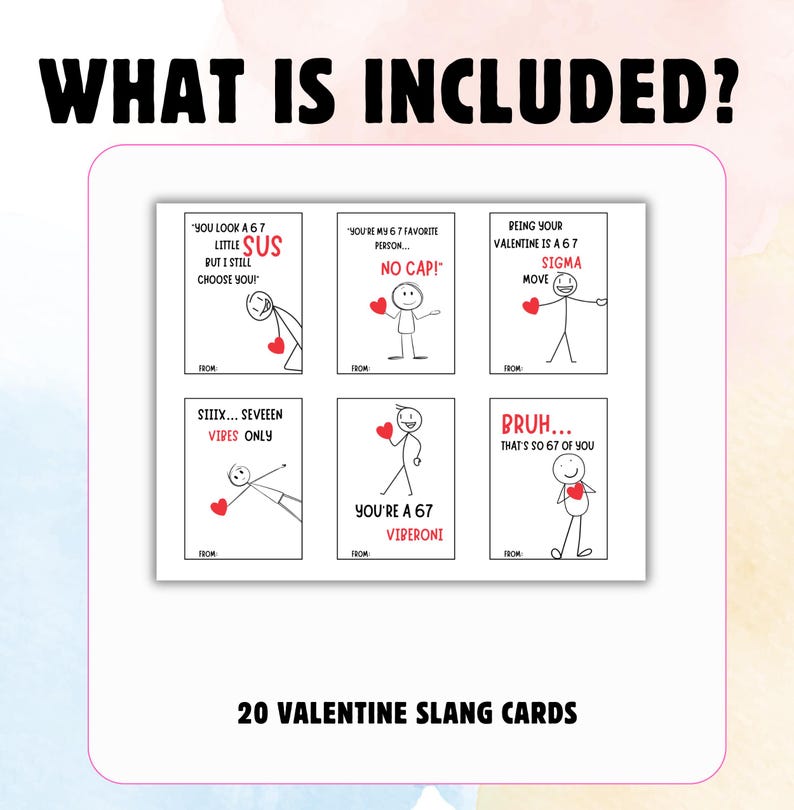 67 Slang Valentine Cards for Kids | Funny Classroom Valentines | Six ...