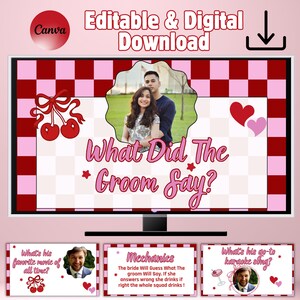 Bestseller What did the groom say Game, Red Bachelorette Party, Spa Day Bach Party,  Pamper Party hen do, bridal shower groom trivia game