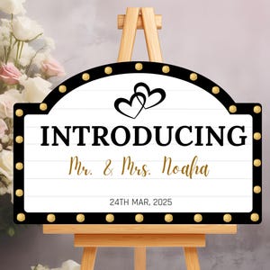 Bestseller Introducing Mr and Mrs Wedding Marquee Sign template, Wedding Bottle Service Sign, Reception Sign, Wedding Bridal Entrance Sign