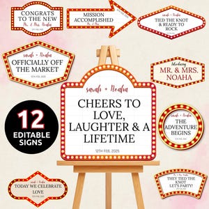 Wedding Marquee Sign template, Wedding Bottle Service Sign, Reception Sign Template, Event Entrance Sign, Wedding Bridal Party Entrance Sign