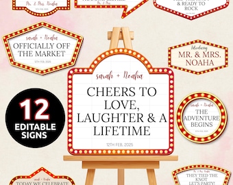 Wedding Marquee Sign template, Wedding Bottle Service Sign, Reception Sign Template, Event Entrance Sign, Wedding Bridal Party Entrance Sign