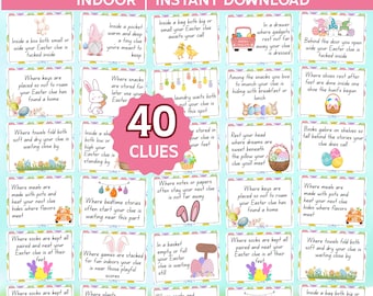 Easter Scavenger Hunt For Kids, Indoor  Easter Game, Treasure Hunt Clues, Easter Hunt Clues, Easter Egg Hunt, Kids Easter Activities