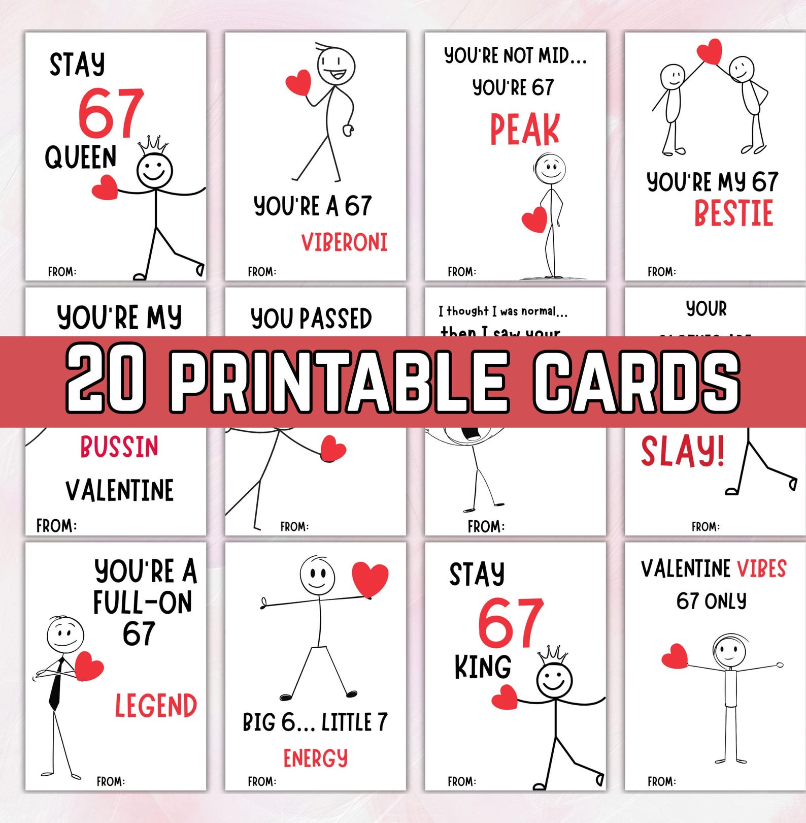67 Slang Valentine Cards for Kids | Funny Classroom Valentines | Six ...