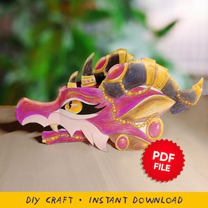 Alexstrasza Drachenarmband aus Papier | Bastelvorlage zum Selbermachen | Druckbare PDF-Vorlage